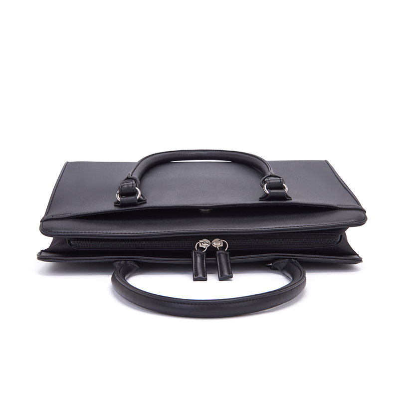 Bolsa de Documentos à Prova d'Água Pasta para Laptop de Couro Satchel para Homens Bolsa de Negócios para Escritório Grande Capacidade Bolsa Horizontal para Laptop