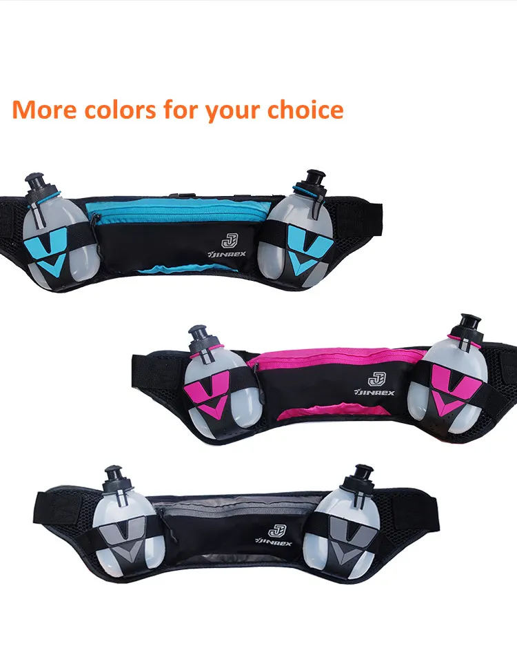 Bolsa de Cintura para Esportes ao Ar Livre em LDPE com Suporte para Hidratação e Dois Porta-Botões