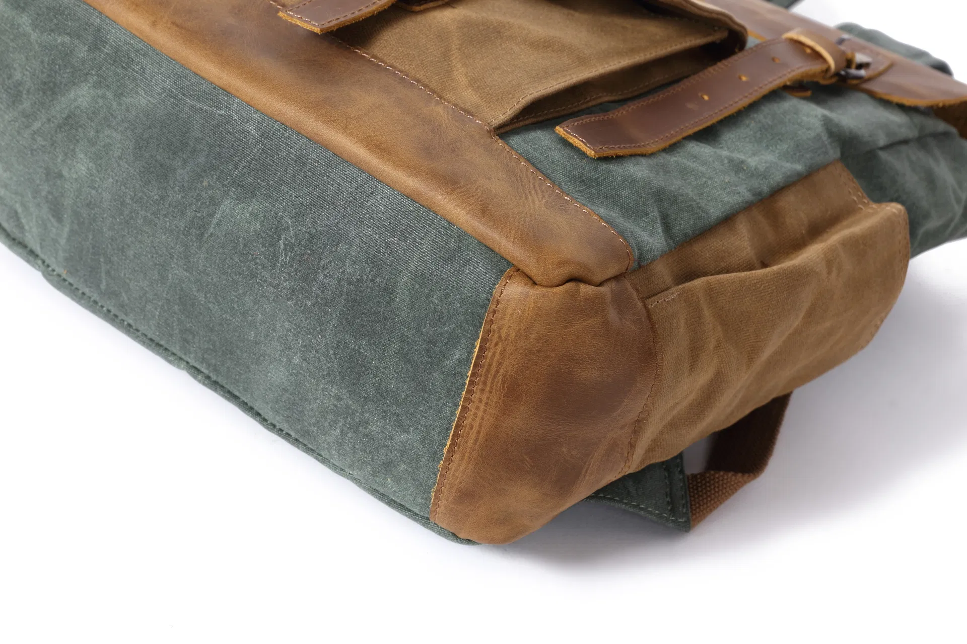 Mochila de Caminhada Vintage de Luxo em Lona Wax para Camping e Atividades ao Ar Livre Masculinas