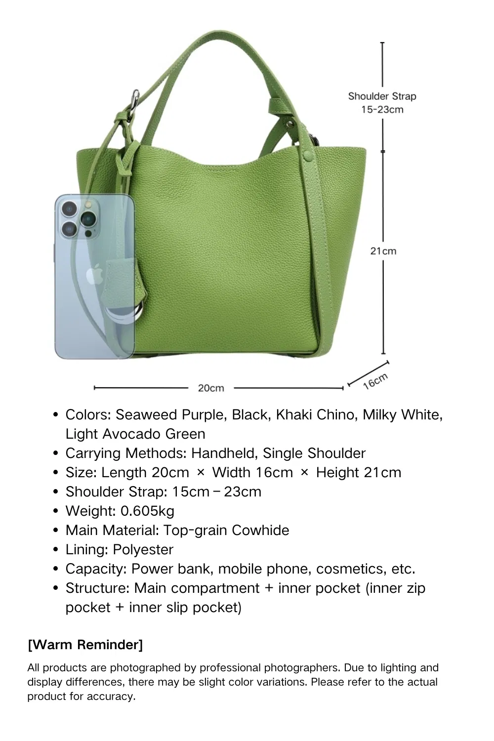 Bolsa de Couro Luxuosa em Formato de Balde para Mulheres
