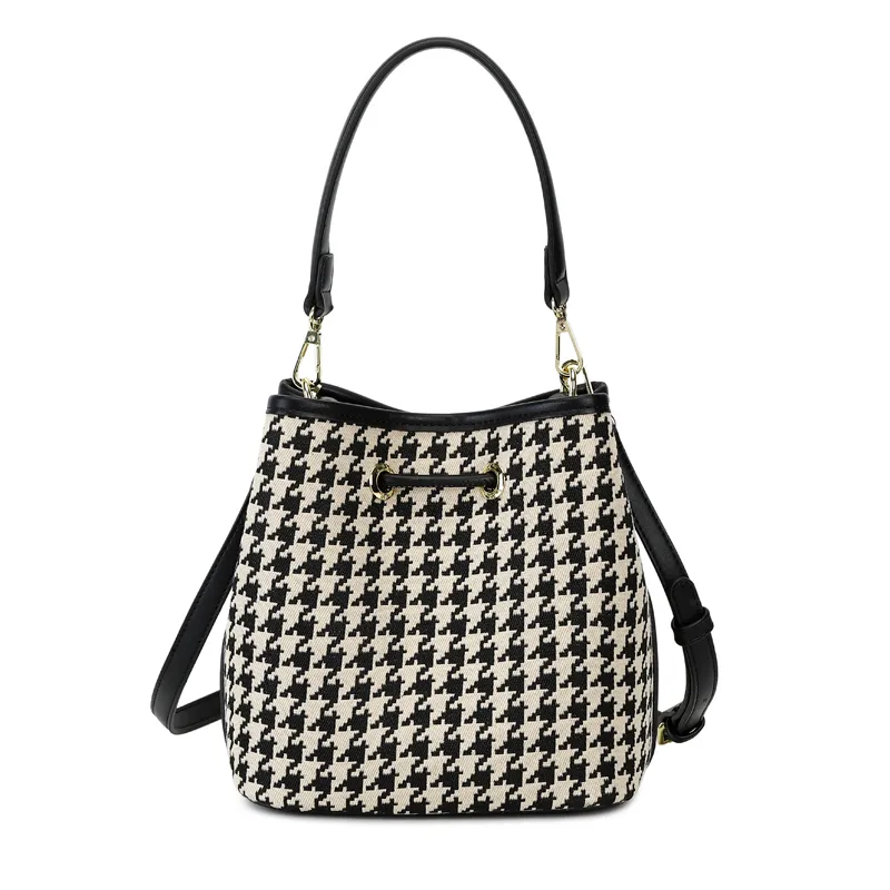 Fabricante de bolsas auditado BSCI na China, fábrica OEM ODM, bolsa de balde para mulheres em tecido, bolsa de ombro feminina, bolsa feminina, fornecedor auditado Rcs