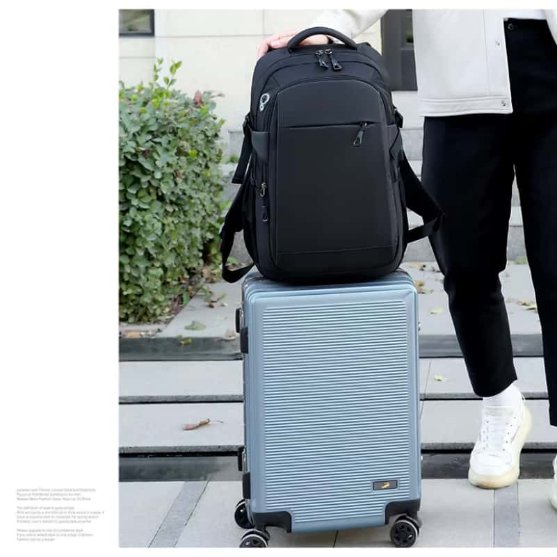 Mochila de Negócios para Computador com Zíper e Fecho Estilo Executivo Profissional