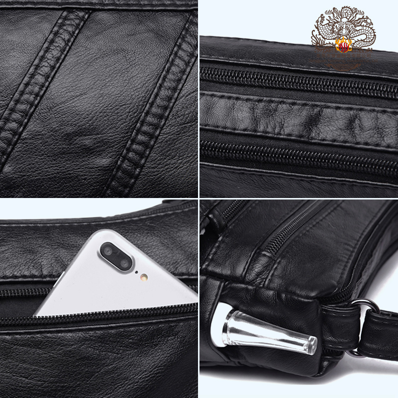 Bolsa transversal de PU lavada e chique para uso diário