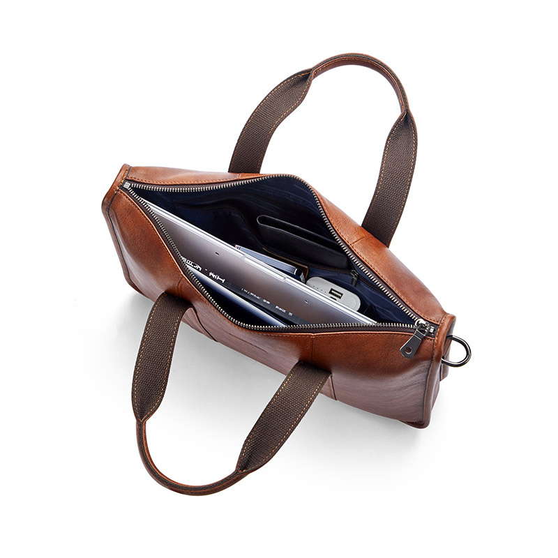 Fornecedor da China Fabricante Bolsa de Couro para Laptop Masculina Viagem