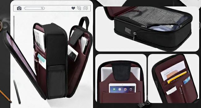 15" Mochila Slim Antifurto para Negócios Masculinos e Femininos para Viagem e Notebook
