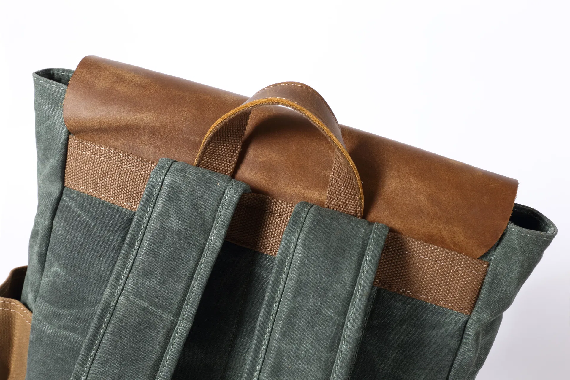 Mochila de Caminhada Vintage de Luxo em Lona Wax para Camping e Atividades ao Ar Livre Masculinas