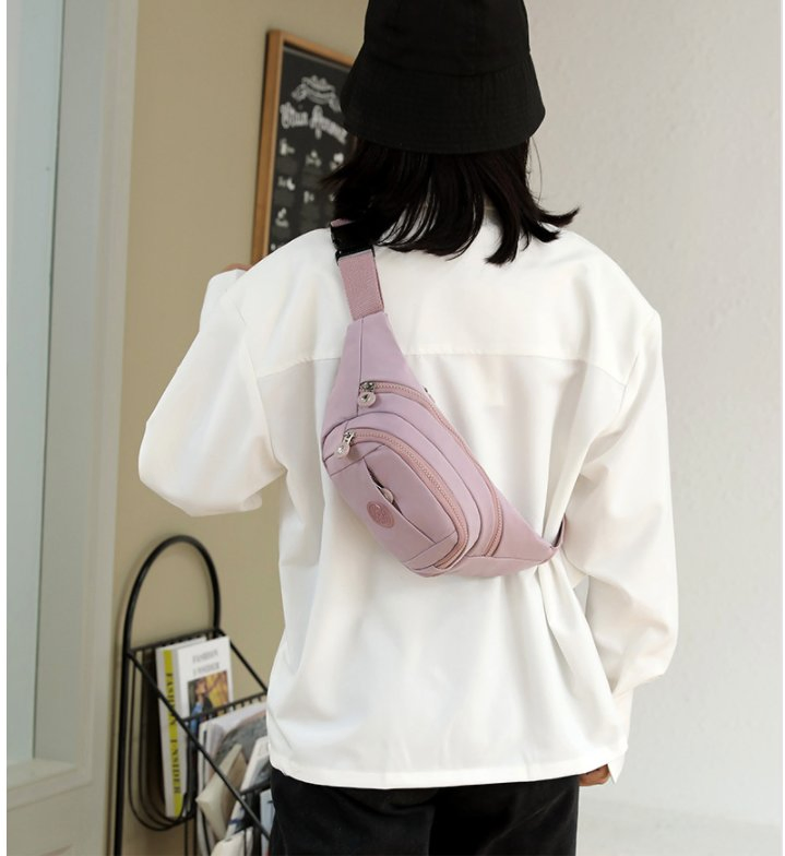 Bolsa de Cintura Transversal Grande para Homens e Mulheres, Impermeável 4 Bolsos com Zíper, Bolsa de Cintura com Cinto Ajustável para Atividades ao Ar Livre, Exercícios, Viagens, Corrida e Caminhadas