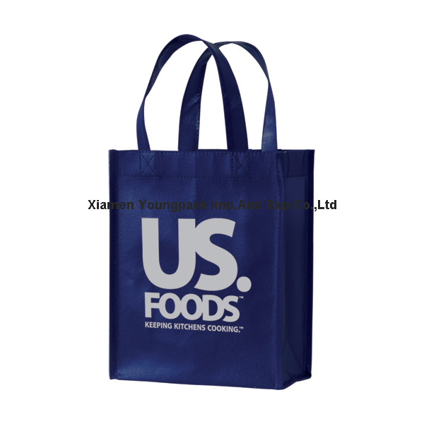 Bolsa Flap Personalizada Não Tecida Azul Marinho para Promoção