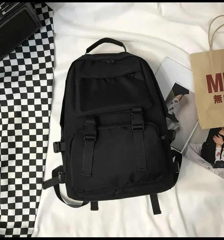 Mochila Escolar de Lona Personalizável para Estudantes com Grande Capacidade
