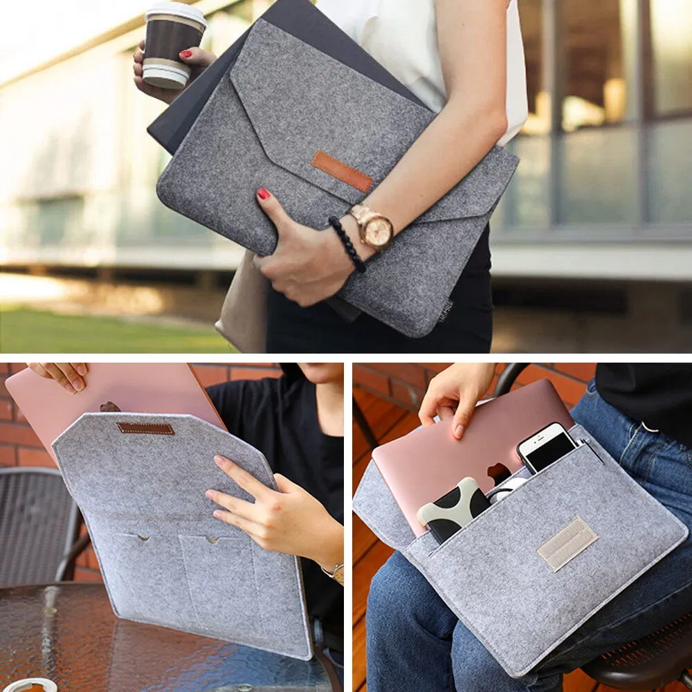 2024 Bolsa de Laptop Slim Reutilizável e Ecológica para Homens com Logotipo Personalizado