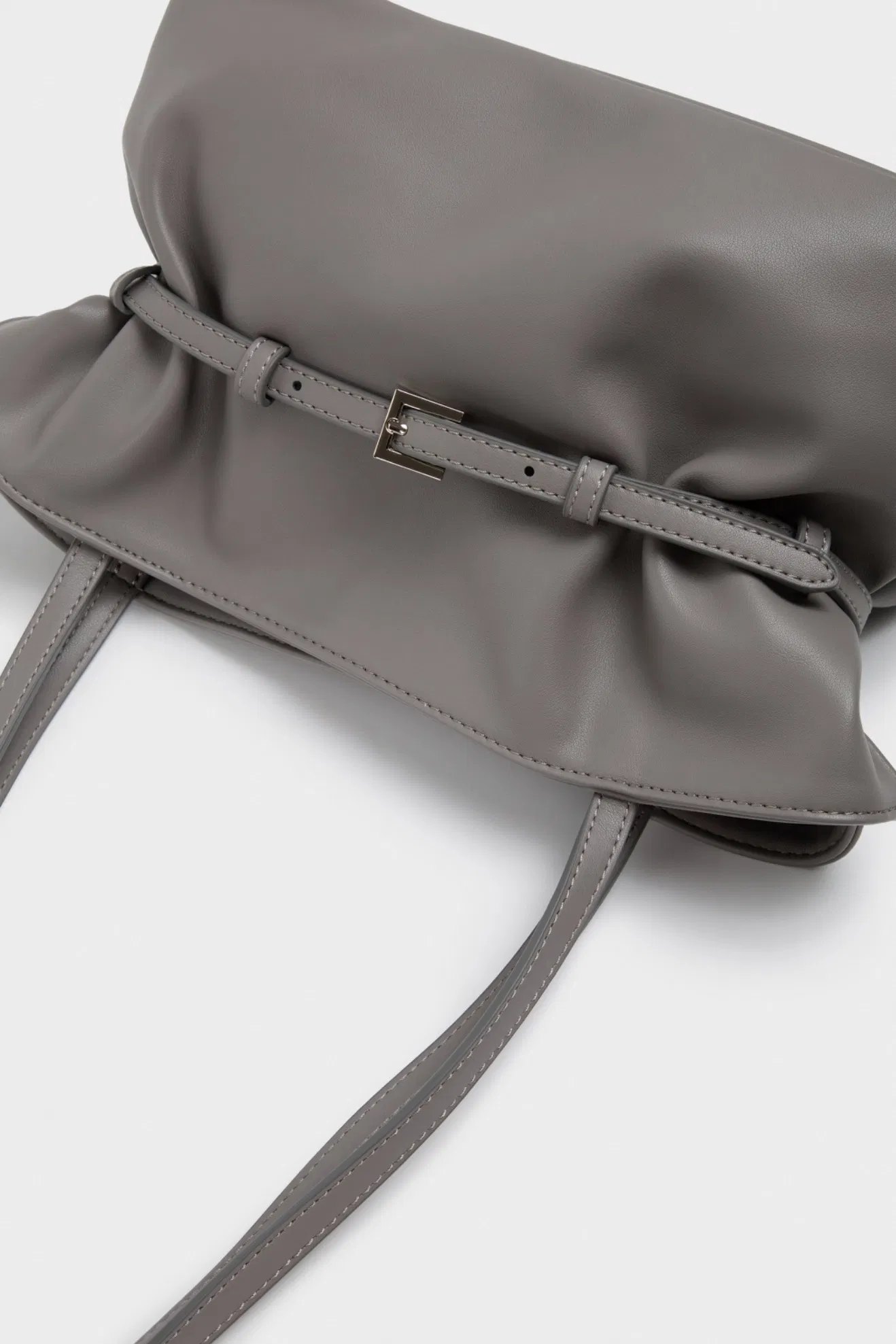 Bolsas de mão femininas de couro genuíno personalizadas fabricadas por atacado, bolsa hobo de alta qualidade com acabamento em cinto para mulher