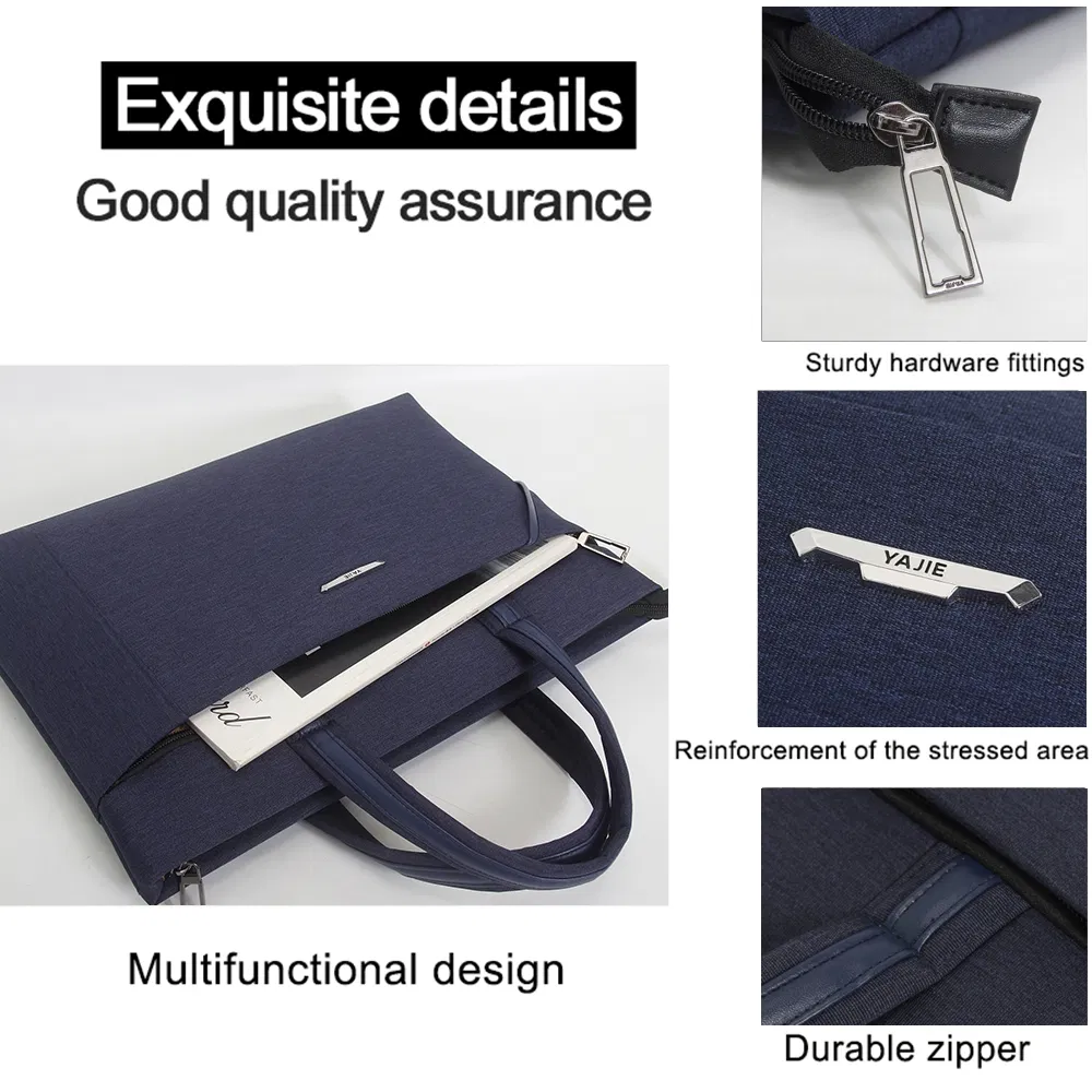 Capa de Laptop Slim Leve 14 Polegadas Azul Marinho Personalizada Estojo de Viagem para Homens e Mulheres