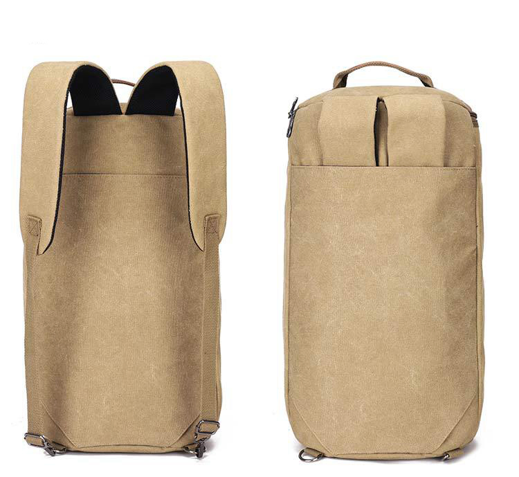 Mochila de Lona para Viagem e Caminhada ao Ar Livre