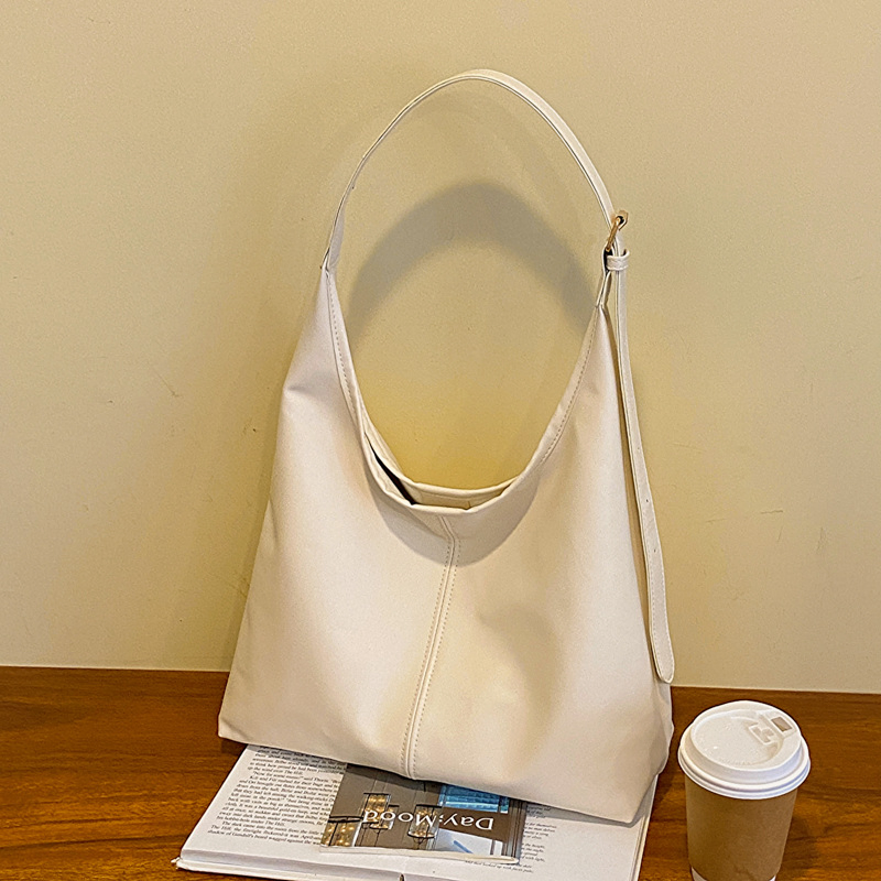Bolsa Hobo Grande de PU Macio com Alça Ajustável e Estilo Trendy