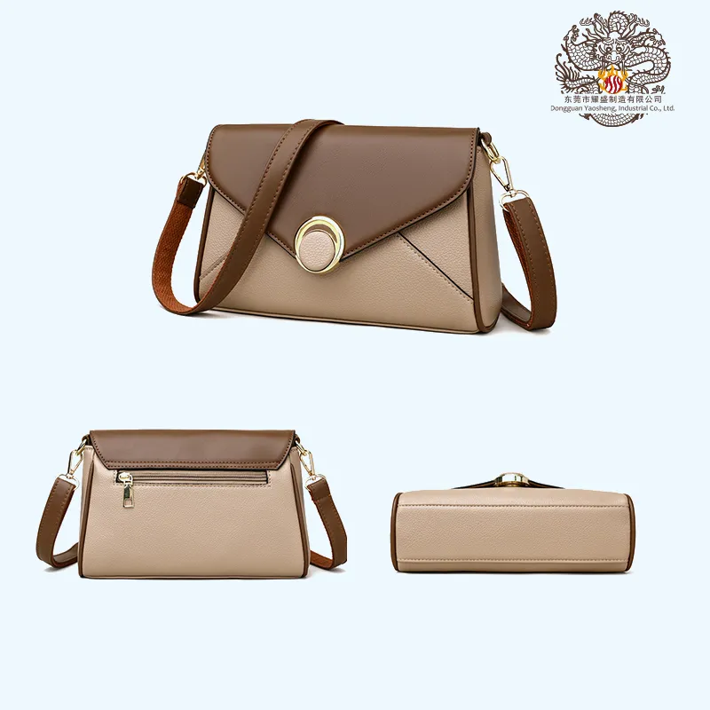 Bolsa transversal ajustável de PU texturizado premium, versátil e prática, com hardware refinado