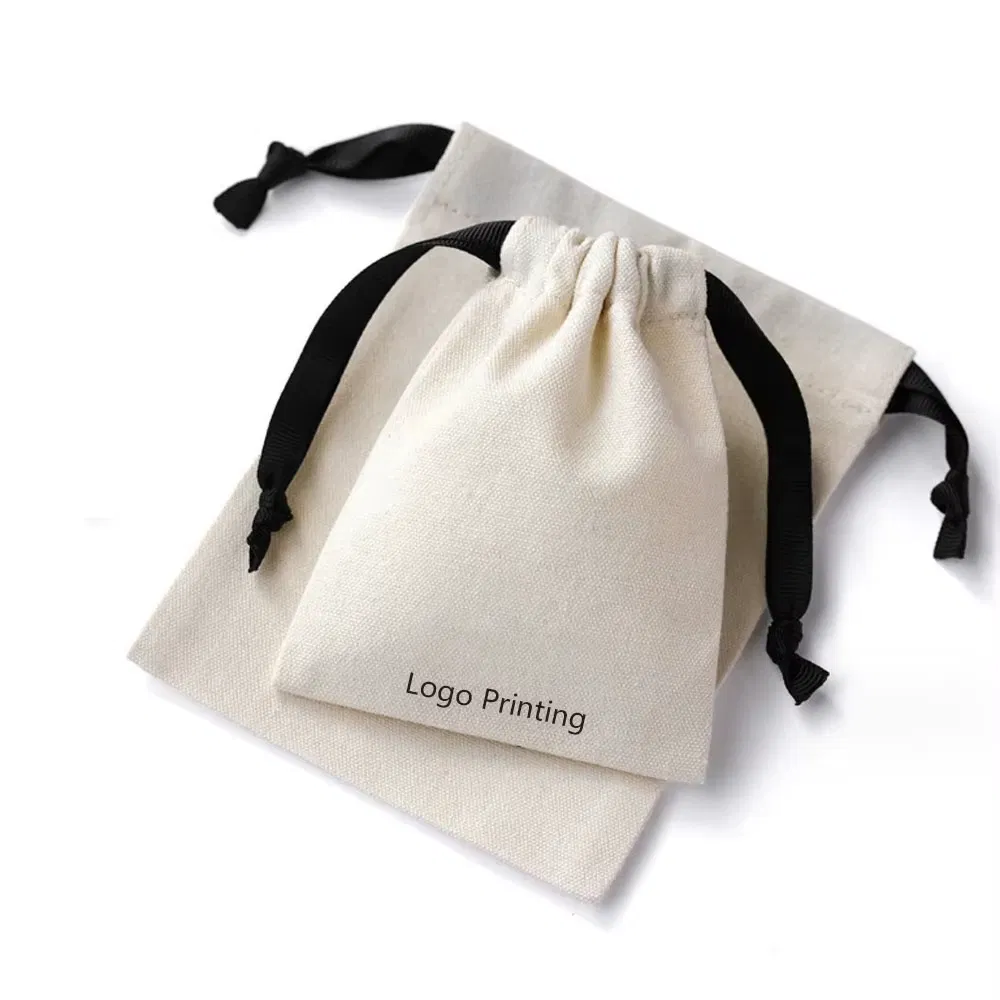 Saco de Joias Personalizado com Logo, Saco de Presente em Tecido de Algodão, Saco de Poeira a Preço de Atacado