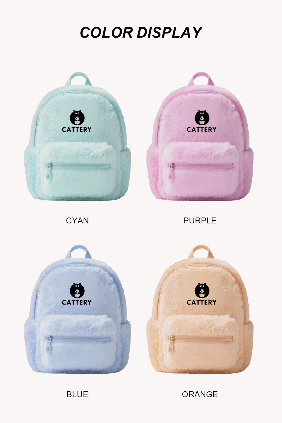 Mochila de pelúcia Hello Kitty para crianças para escola e viagem, mochila de cartoon fofa para meninas, presente ecológico para festivais