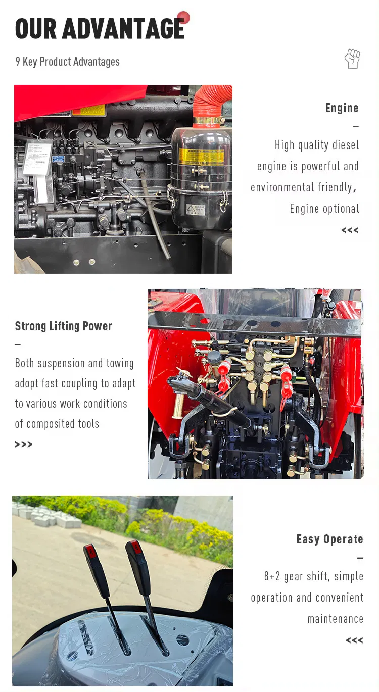 35HP 40HP 100HP 130HP 45HP Disponibilidade de Peças para Trator Transportador de Madeira Pacote de Visibilidade Noturna para Trator Horticultural Lâmina de Neve