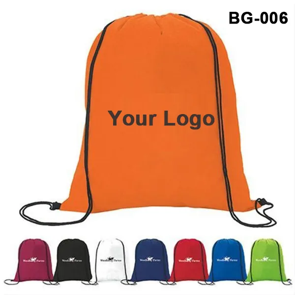 Mochila esportiva com cordão em RPET, nylon, promocional para maratonas, eventos de praia, corridas, conferências, bolsa escolar reciclável e à prova d'água