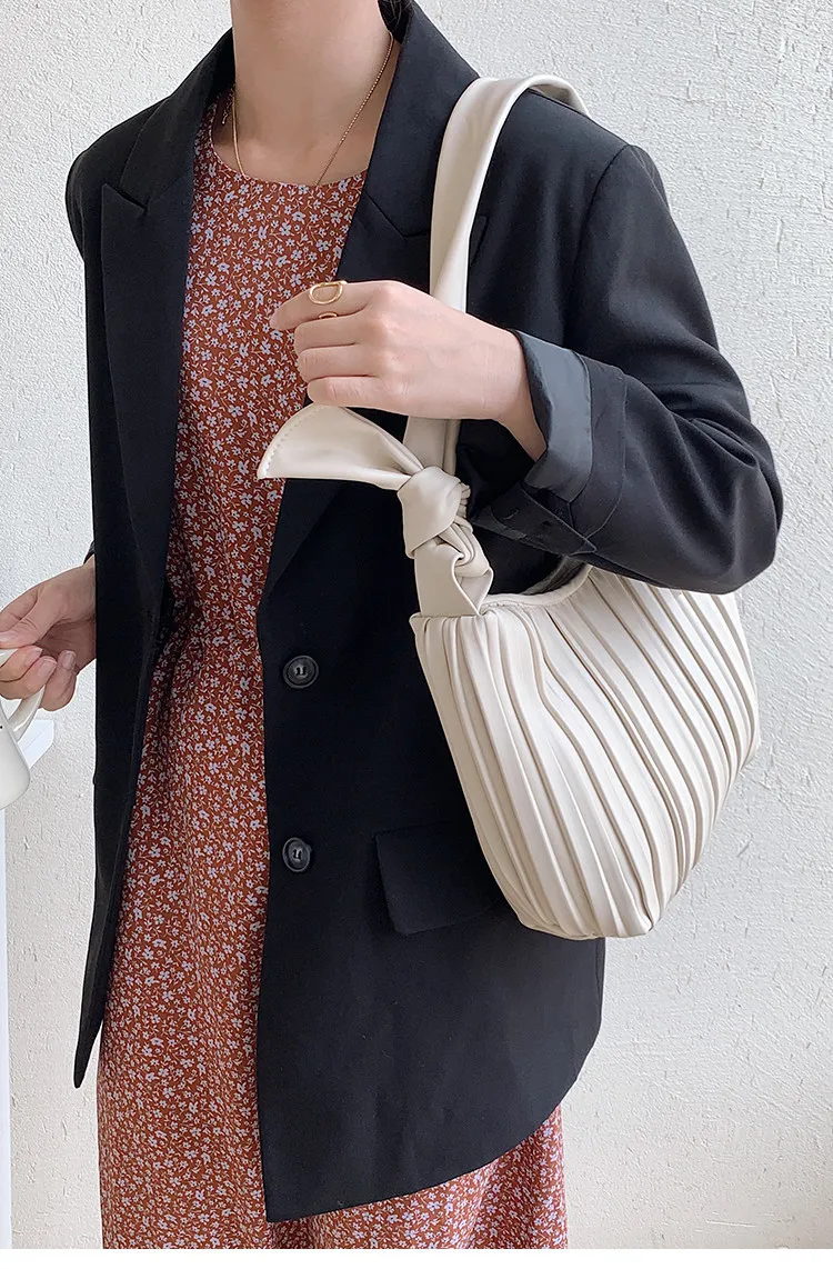 Bolsa Hobo Plissada Mulher Bolsa de Ombro Senhora Bolsa Transversal
