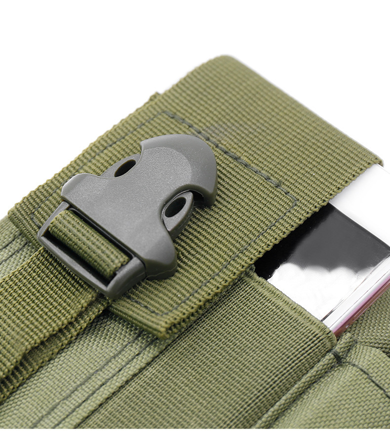 Bolsa Suspensa Multifuncional Molle para Esportes ao Ar Livre, 6-Inch Bolsa para Telefone Móvel, Acessório de Armazenamento para Ciclismo, Bolsa Tática para Cintura, Resistente ao Uso