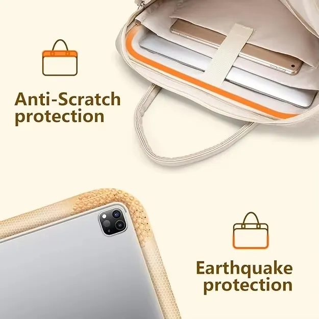Bolsa de Laptop de Couro para Mulheres, Impermeável, Pasta de Trabalho Elegante, Bolsa Mensageiro para Computador com Alça de Ombro Ajustável