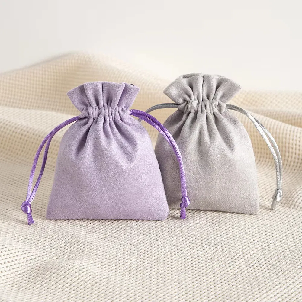 Saco de Veludo Vermelho Personalizado com Impressão, Saco de Suede Macio com Cordão para Embalagem, Sacos de Presente