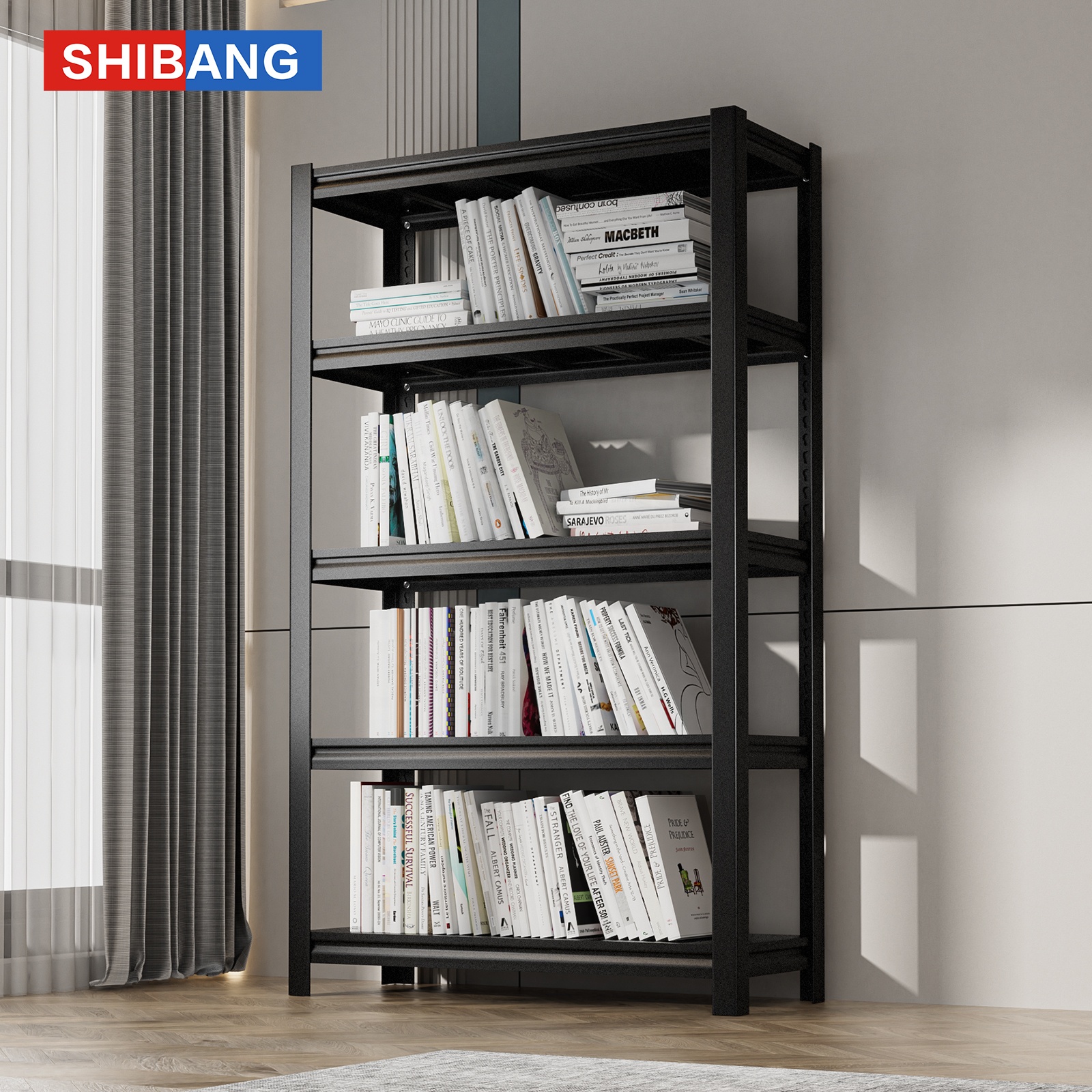 Boltless 5-Layer Steel Rack Adjustable Shelving Units Jakarta Local Stock 200KG Load Capacity for Warehouse