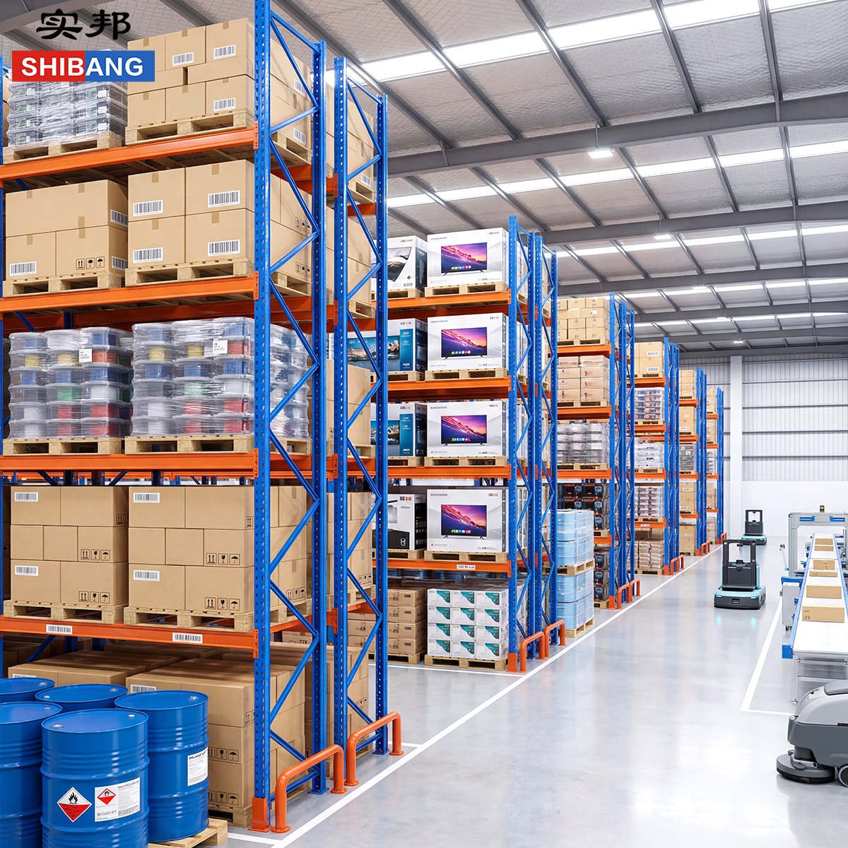 Commercial Grade Warehouse Logistics Storage Solutions Heavy Duty Metal Pallet Racking