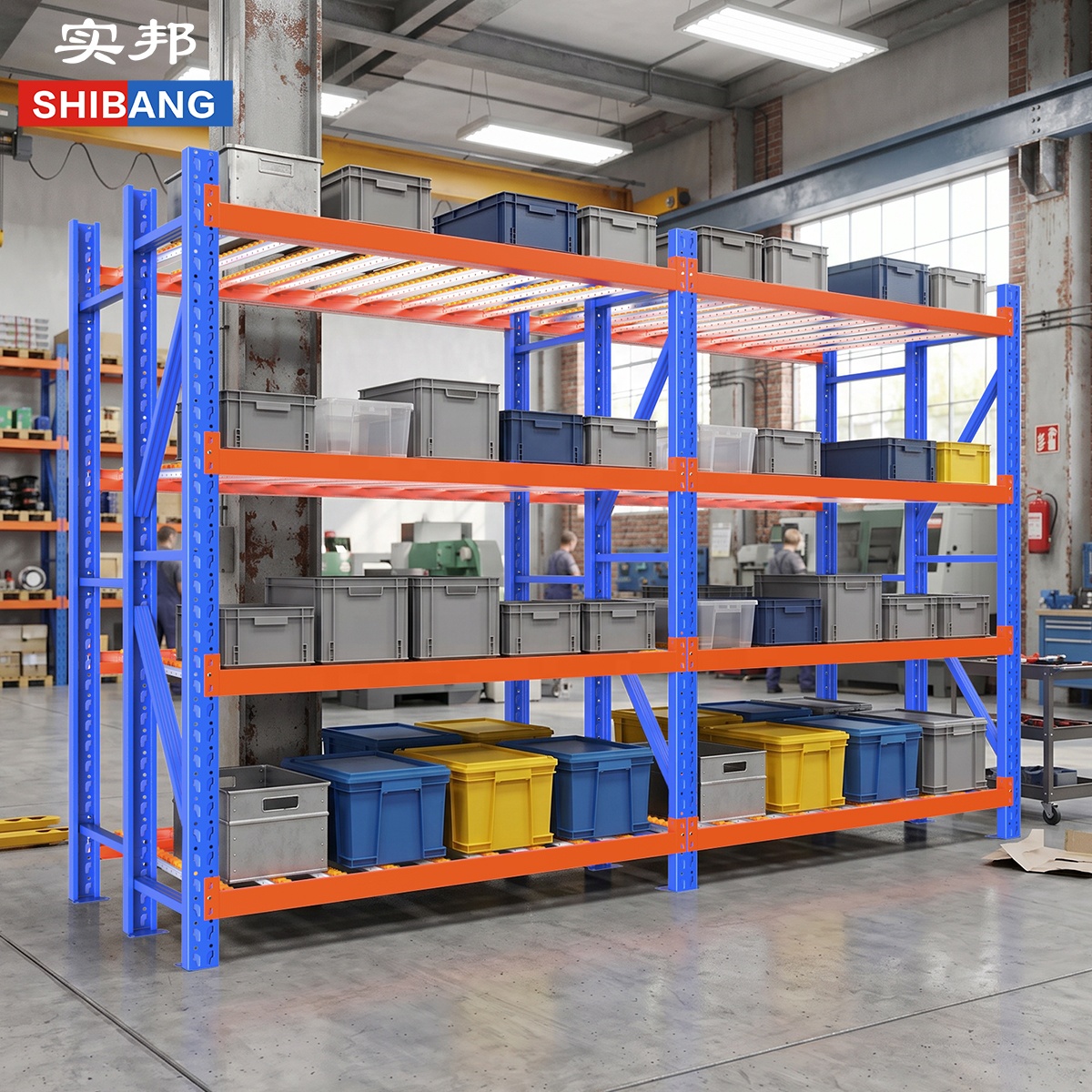Wholesale Customized Q235B Steel Selective Warehouse Storage Gravity Carton Flow Racking Roller Rack Stacking Racks Shelves