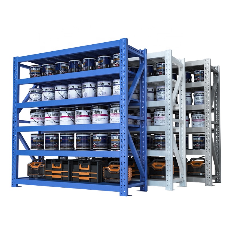 5 Shelf Light Duty Boltless Rivet Shelving Metal Shelf Storage Racks for Garage and Supermarket Shelves