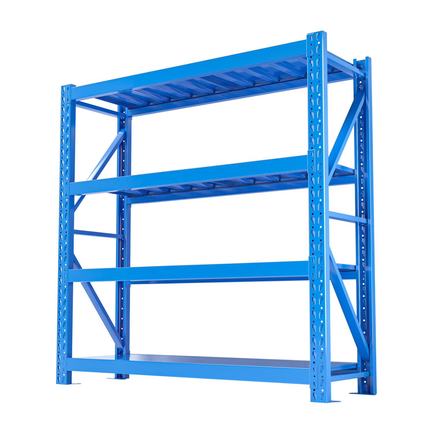 Medium Duty Industrial Steel Storage Racks Longspan Shelving with Powder Coated Finish for Garage Warehouse Corrosion Protection