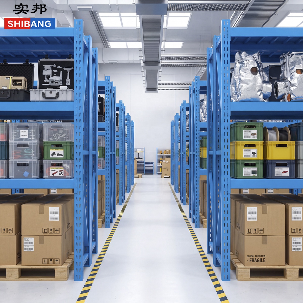 1000kg Load Capacity Warehouse Rack Heavy Duty Metal Steel Storage Shelving for Logistics Center and Industrial Plant