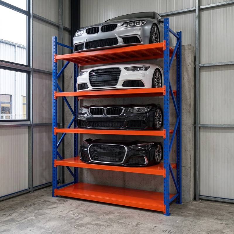 800KG Load Garage and Warehouse Heavy Duty Industrial Stacking Racks Boltless Metal Shelving