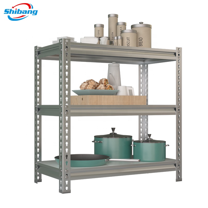 Hot Sale 5-Tier Adjustable Steel Rack Light Duty Home Shelving for Garage Use Boltless Slot Steel Shelf