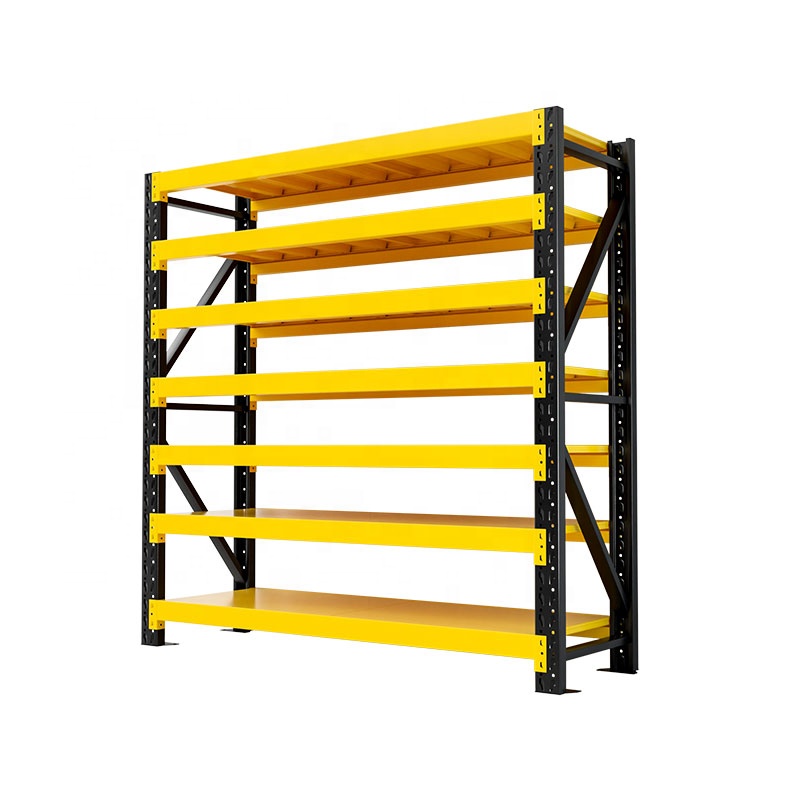Custom Light Duty Boltless 4-Layer Corrosion Protection Steel Warehouse Shelving Rack for Logistics Storage