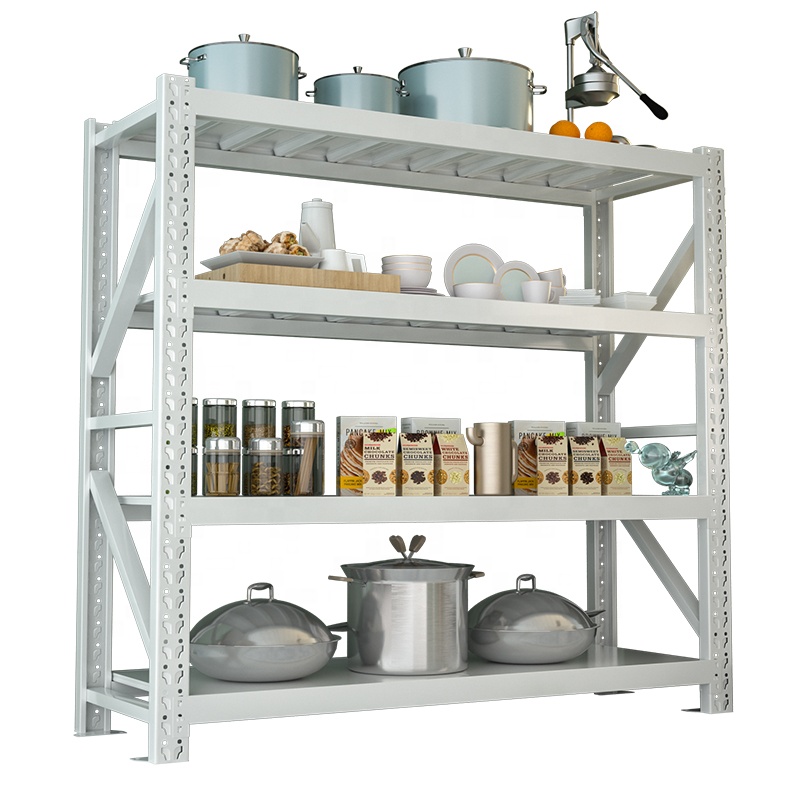 In Stock 180kg Steel Long Span Rack Shelf Industrial Home Storage Pallet Racking Durable Warehouse Racking with Carton Packing