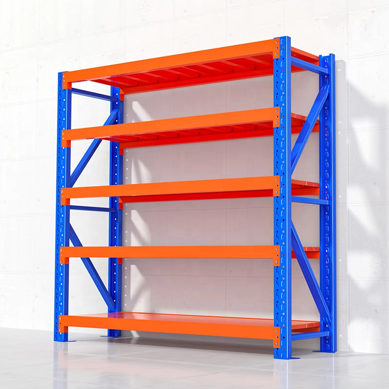Low Price Racking Adjustable Metal Boltless Shelf and Racks Warehouse Storage Medium Duty Metal Rack Shelf