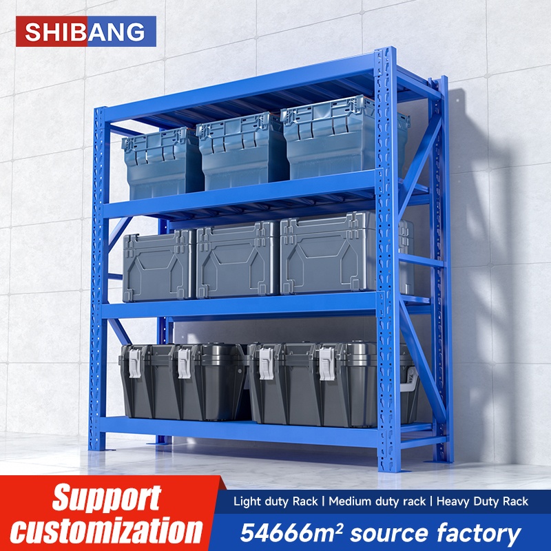 Shibang in Stock Industrial Long Span Warehouse Racks Steel Rack Adjustable Metal Storage Shelving
