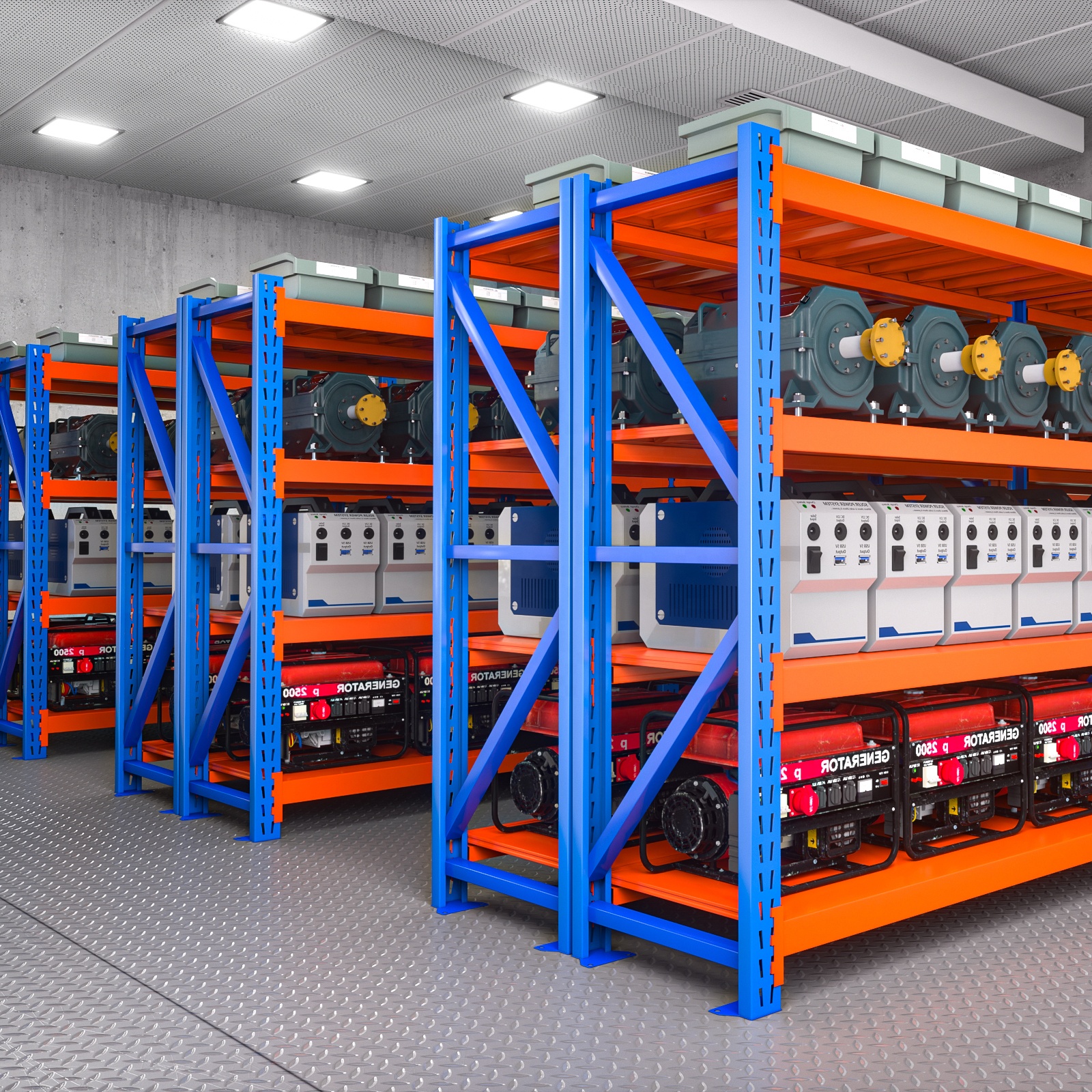 Factory Direct Heavy Duty Boltless Adjustable Steel Rack 500-600kg Warehouse Storage Rack Industrial Shelving