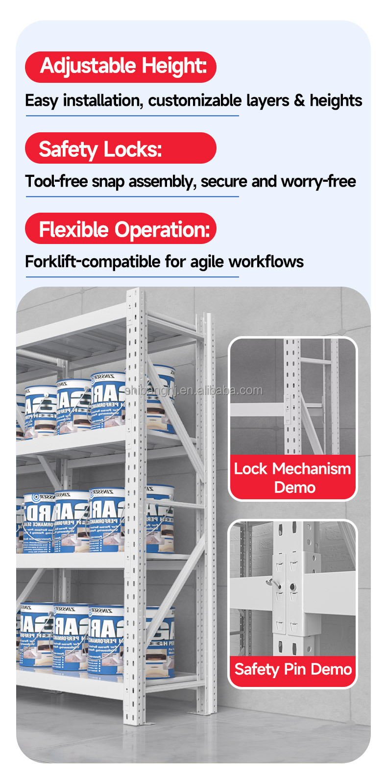 Heavy Duty Storage Rack Details