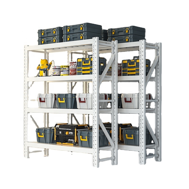 Adjustable Boltless Anti-Rust Steel Light Duty Warehouse Shelves Rack with Corrosion Protection for Workshop & Garage Storage