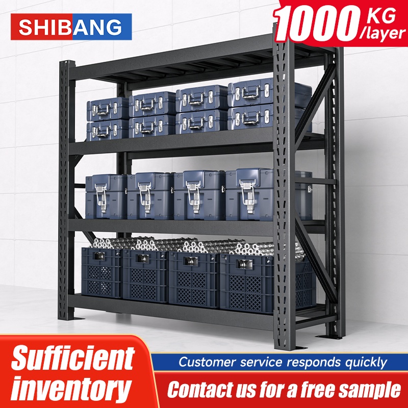 Factory Direct 4-Layer Heavy Duty Boltless Adjustable Warehouse Rack 1000kg Anti-Corrosion Industrial Storage Shelving