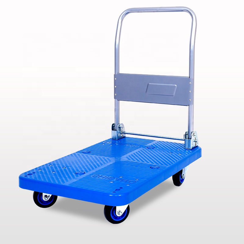 Moving Platform Hand Truck Push Cart 360 Degree Swivel Wheels Push Cart Dolly 150kgs Hand Trolley