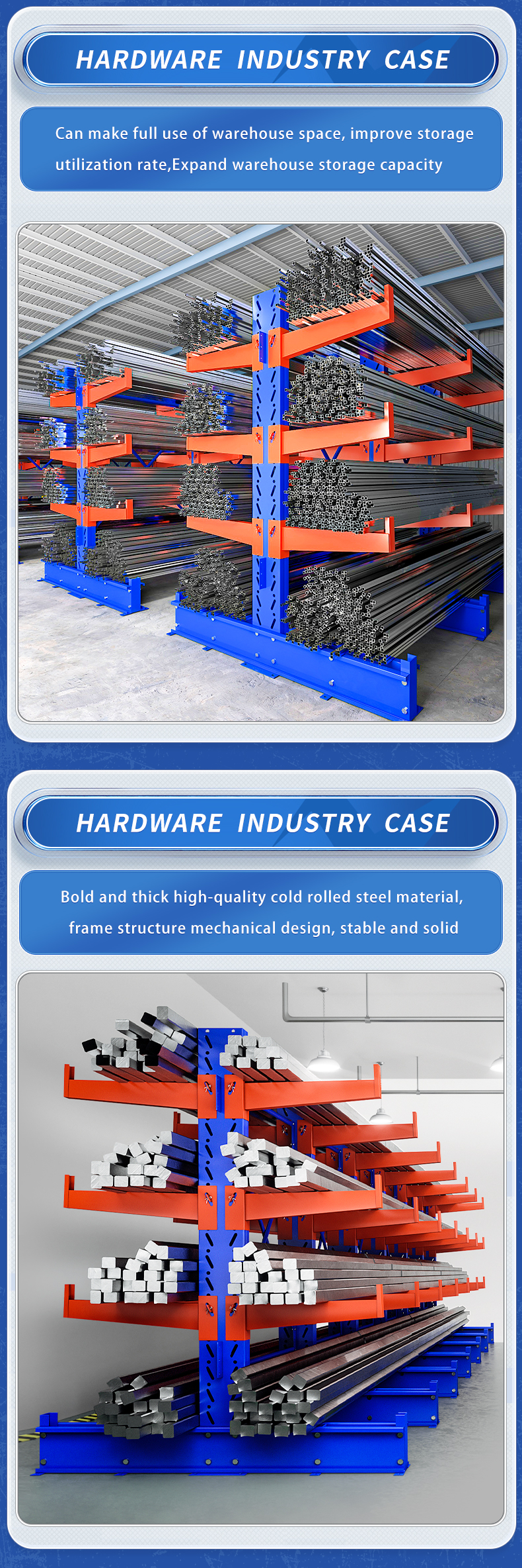 Cantilever racking specifications