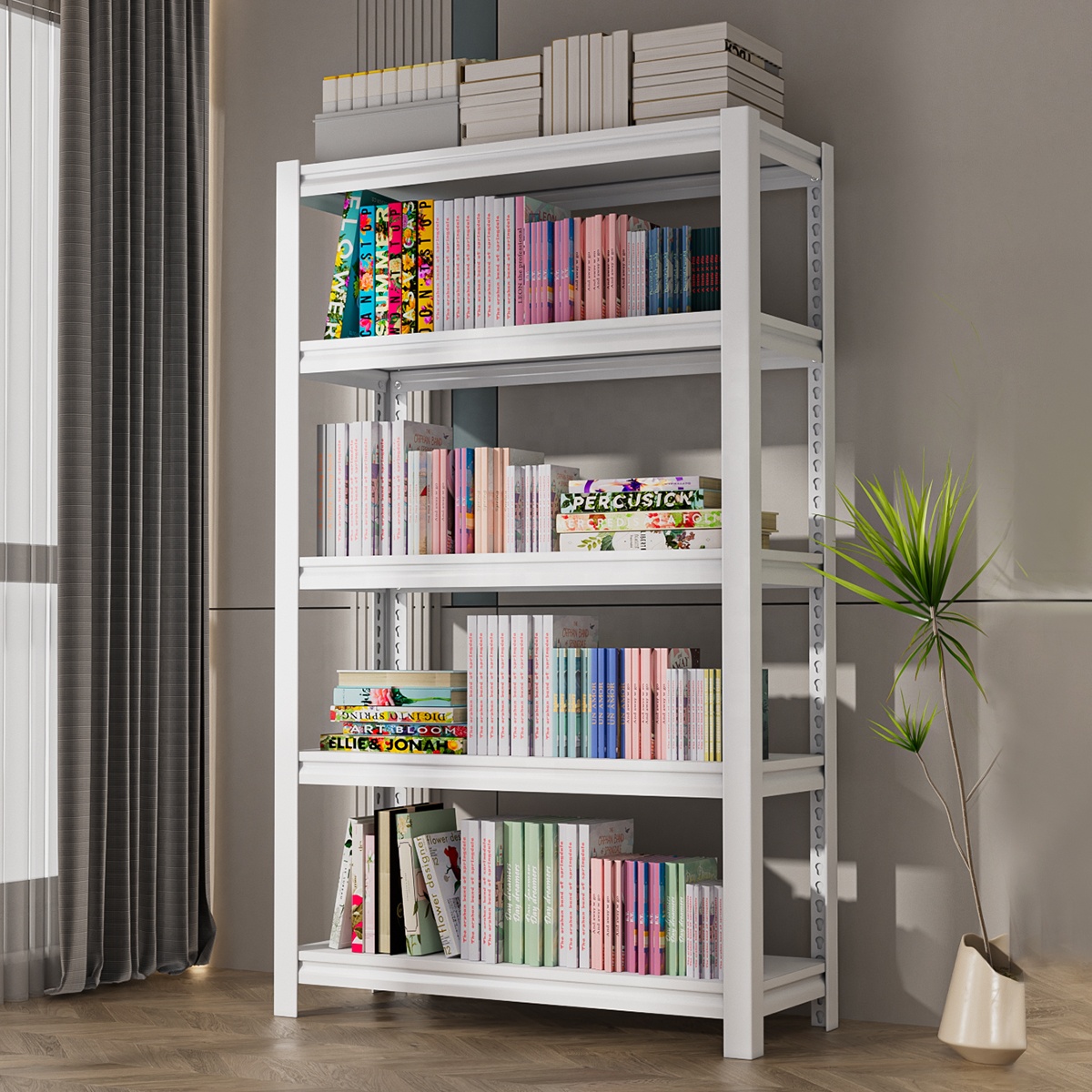 Wholesale 100KG Load Household 3 4 5 Tiers Shelf Metal Steel Boltless Shelving Kitchen Rack