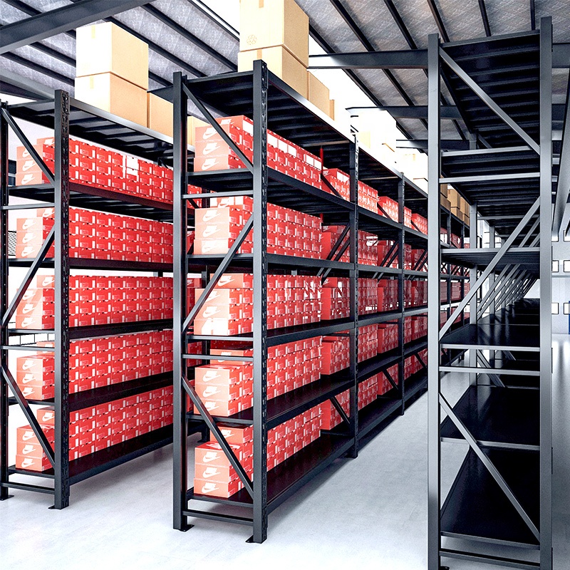 New Design Steel Frame 4/5 Layer Adjustable Garage Stacking Shelf 300KG Powder Coated Warehouse Storage Rack