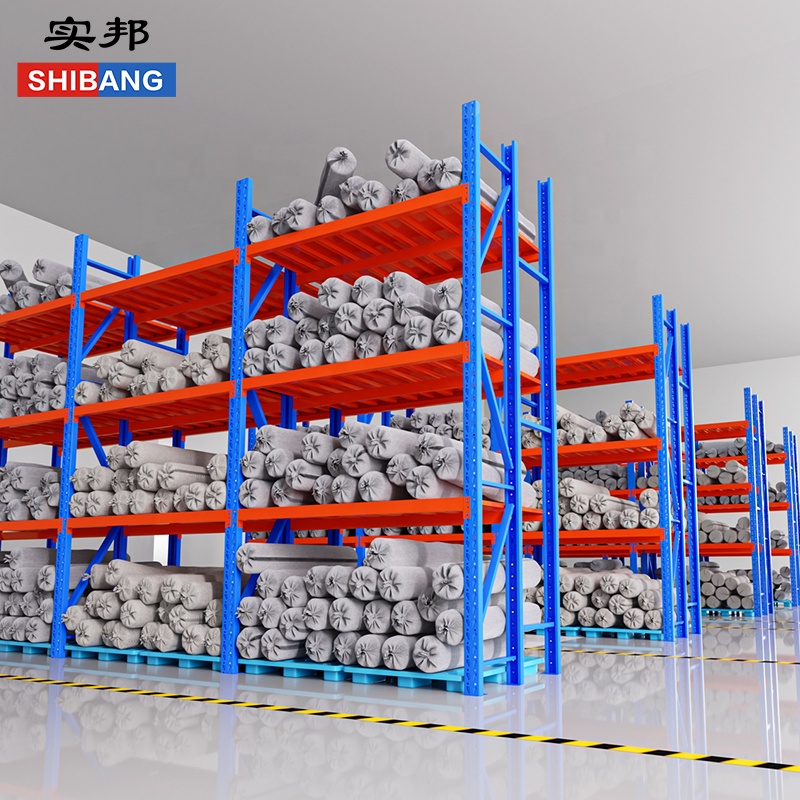 Manufacturer Mutil Layer Steel Heavy Duty Pallet Shelf for Fabric Roll Storage in Textile Industry Powder Coated Warehouse Rack