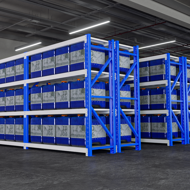 Shibang Factory Customized Garage Steel Shelves Storage Rack 4 Tier Metal Boltless Storage Stacking Racks & Shelves Rack Shelf
