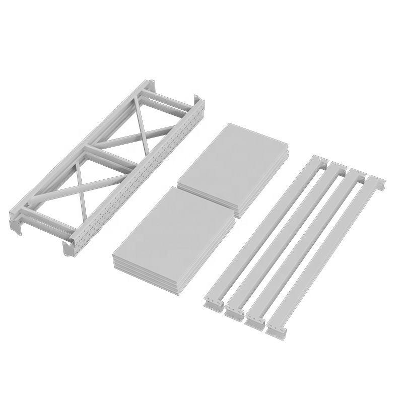 300KG Easily Assemble Garage Storage Racks 4 Layers Long Span Shelving Rack Set